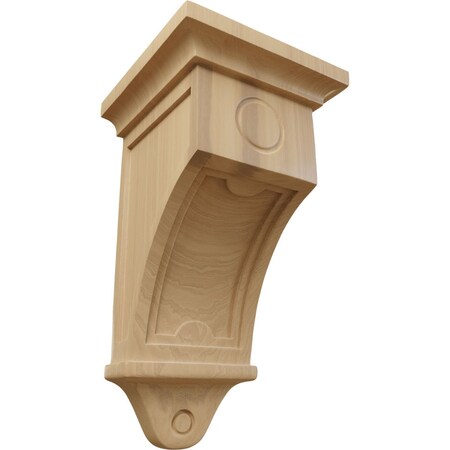 Ekena Millwork 7 1/2"W x 7 1/2"D x 14"H Arts and Crafts Corbel, Cherry COR07X07X14ARCH